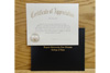 Certificate of Appreciation with Cover