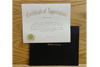 Certificate of Appreciation with Cover