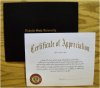 Certificate of Appreciation with Cover