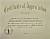 Certificate of Appreciation with Cover