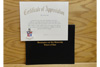 Certificate of Appreciation with Cover